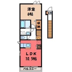 新栃木駅 徒歩13分 2階の物件間取画像